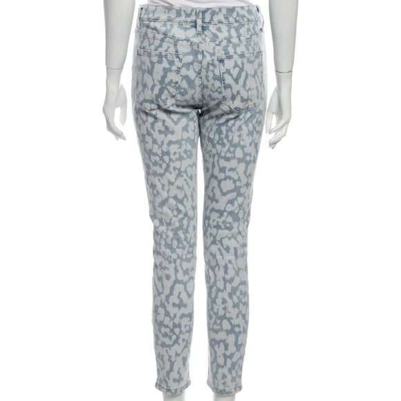 Current/Elliott Mid-Rise Stiletto Crop Skinny Jeans in Inky Leopard, Size 25/0 - Picture 4 of 5